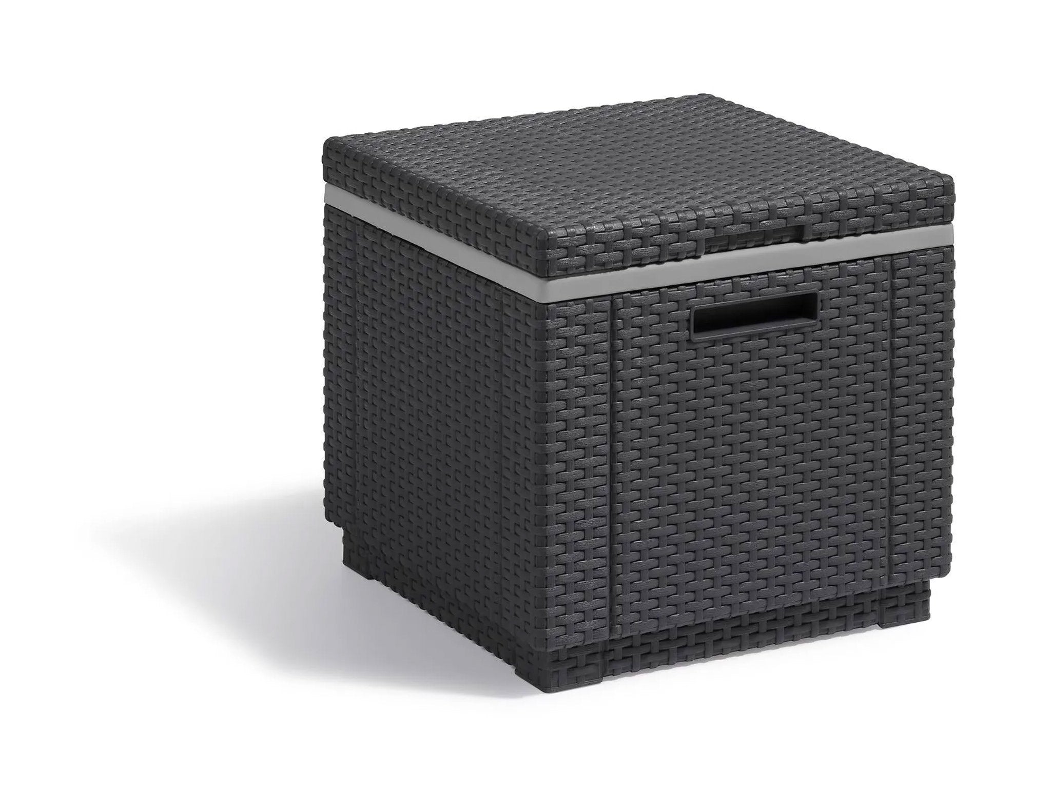 Tavolino Portaghiaccio da Giardino 55x55x39 cm in Resina Keter Ice Cube Antracite