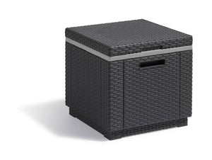 Tavolino Portaghiaccio da Giardino 55x55x39 cm in Resina Keter Ice Cube Antracite