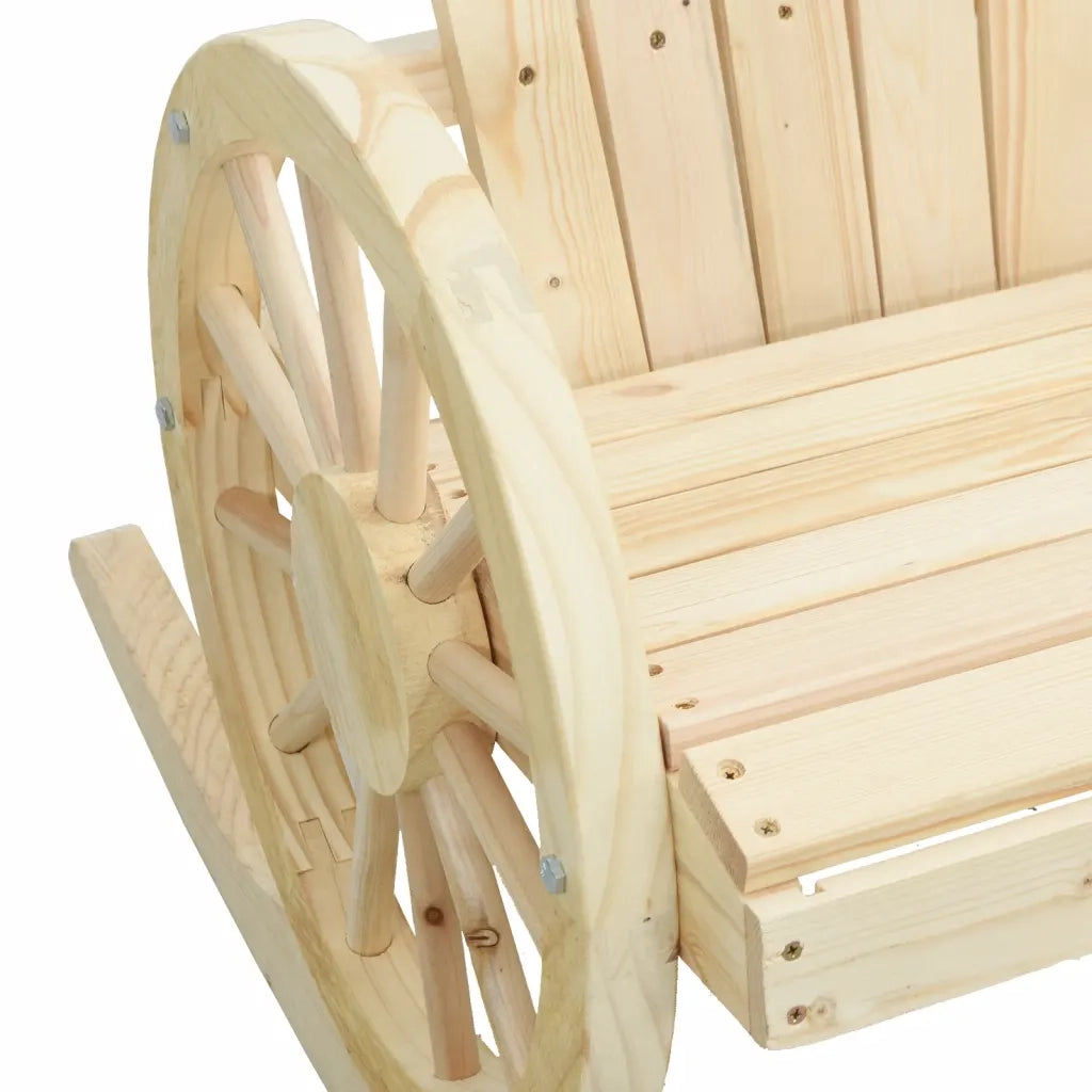 Sedia a Dondolo | Sedia da Giardino | Sedie da Esterno Adirondack in Legno Massello di Abete