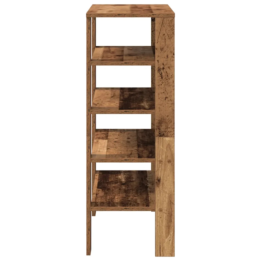 Scarpiera-Scaffale per scarpe Legno Vecchio 61x32x87,5 cm in Truciolato
