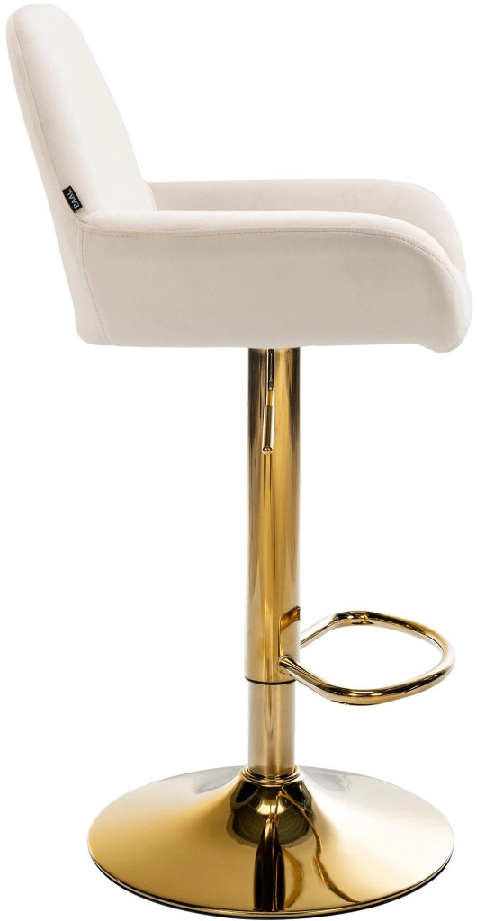 2er Set Barhocker Braga Gold Samt