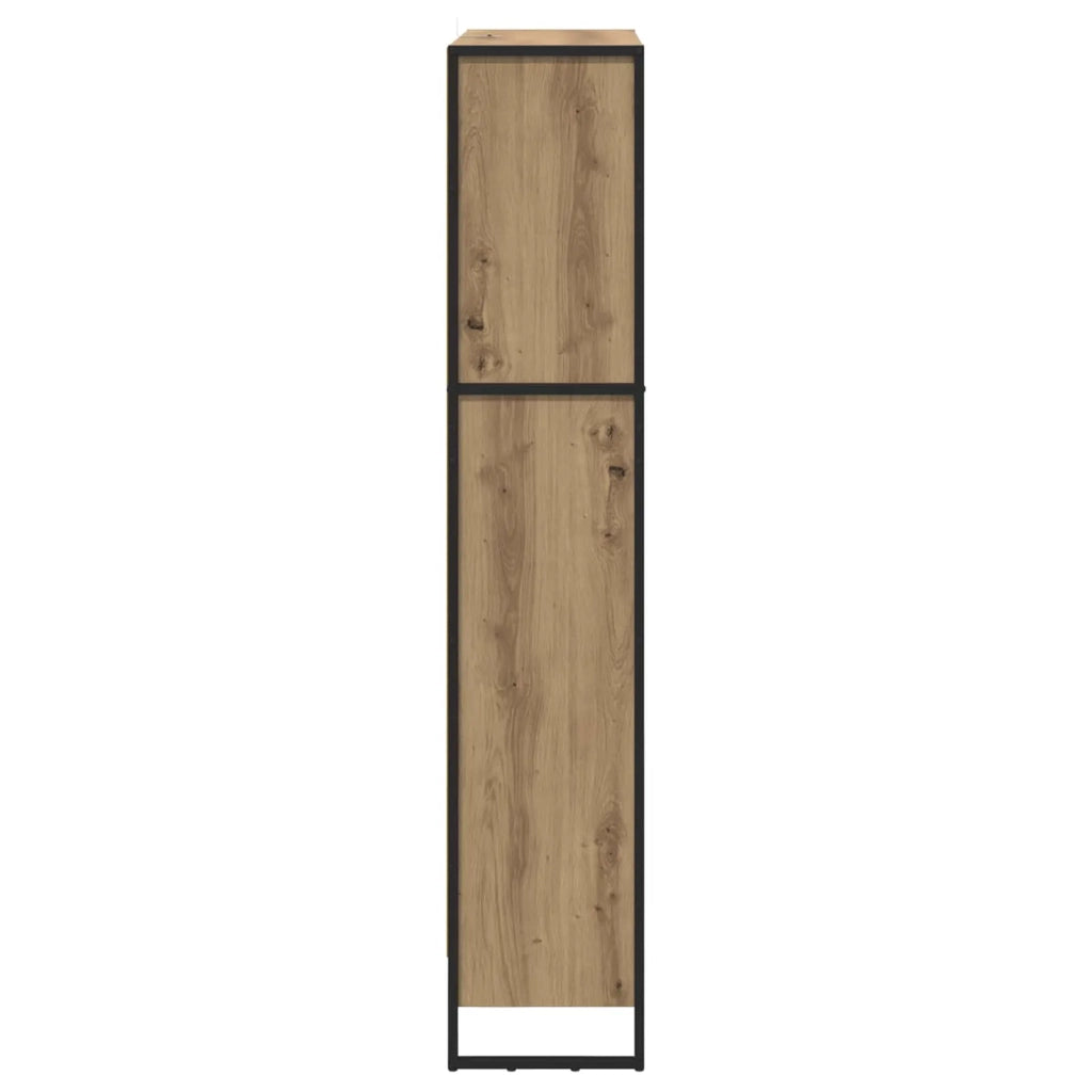 Armadio per Libri 2 pcs Rovere Artigianale 80 x 30 x 155 cm