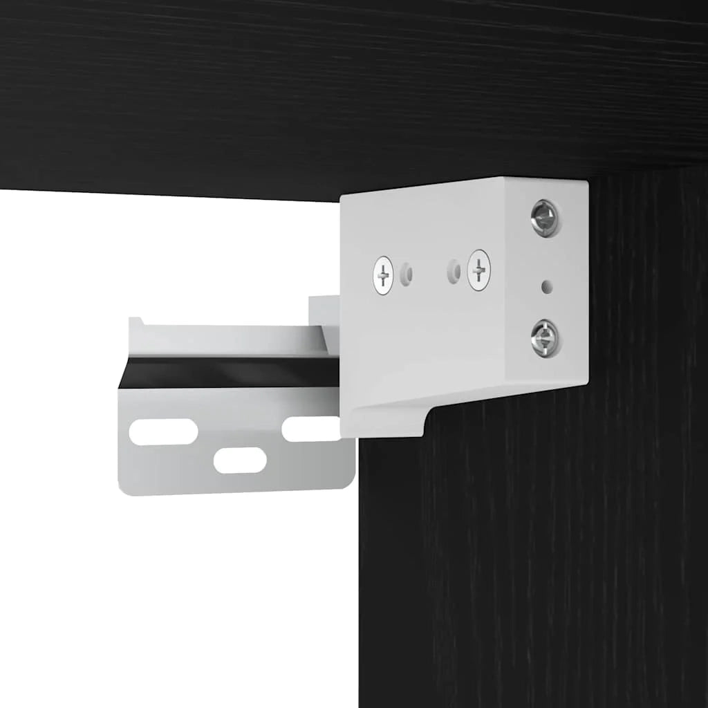 Mobiletto da bagno moderno e minimalista unità di stoccaggio 100 x 38,5 x 46 cm legno di rovere nero ingegnerizzato 02_0056322