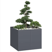 Fioriera Antracite 100x100x80 cm in Acciaio 860824