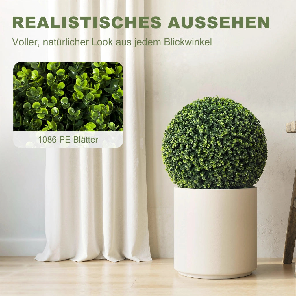 Palline decorative eucalipto artificiali ¨C Minimal ¨C Set 2 pezzi diametro 52 cm