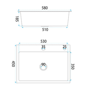 Lavello In Acciaio Liam Brush Nickel con rubinetto da cucina