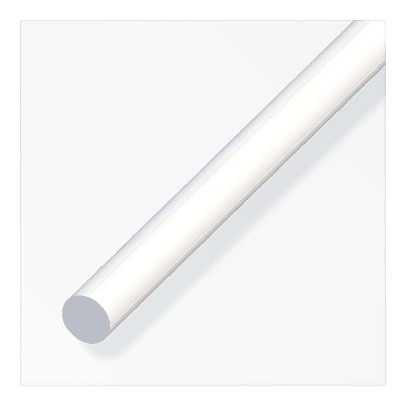 Stecca per Binario a Pacchetto Steccato - Tondino in Plexiglass, Colore Bianco, Diametro 6mm, Lunghezza 120cm, Materiale in Nylon