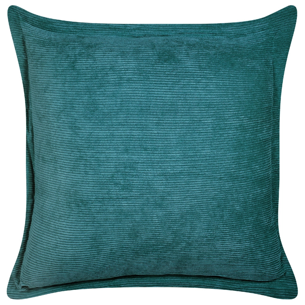 Set di 2 cuscini decorativi in velluto a coste verde petrolio 43 x 43 cm stile moderno tradizionale