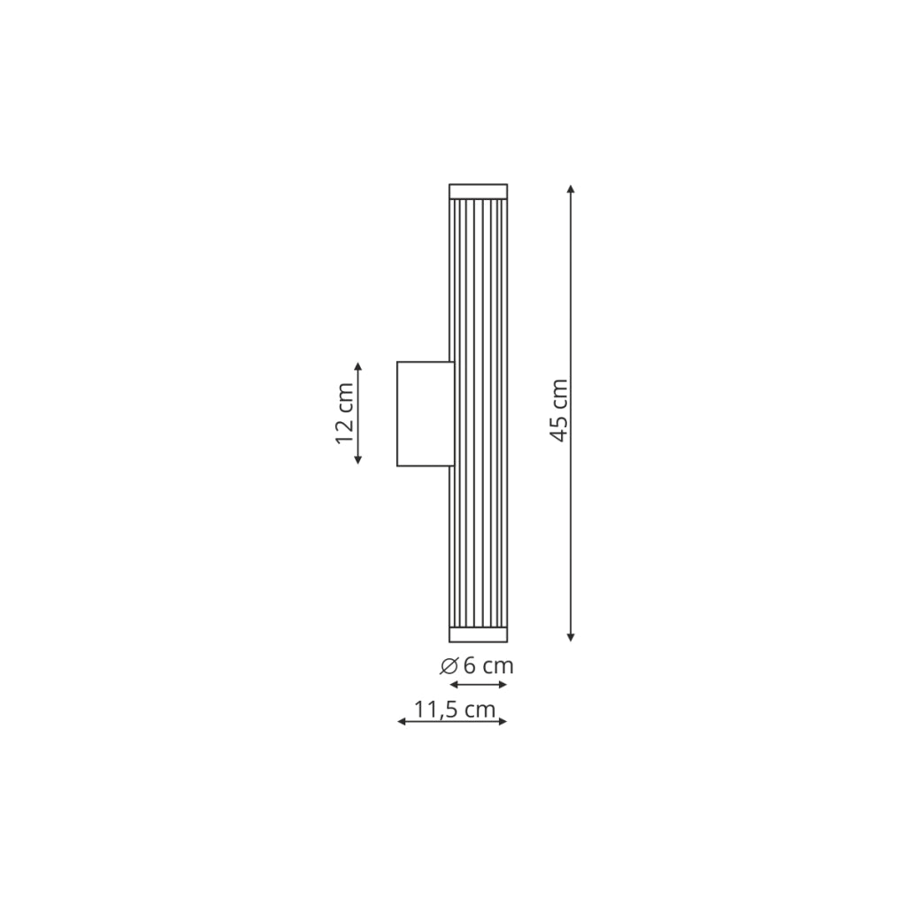 Applique bagno VENA LED 8W nera IP44 Light Prestige