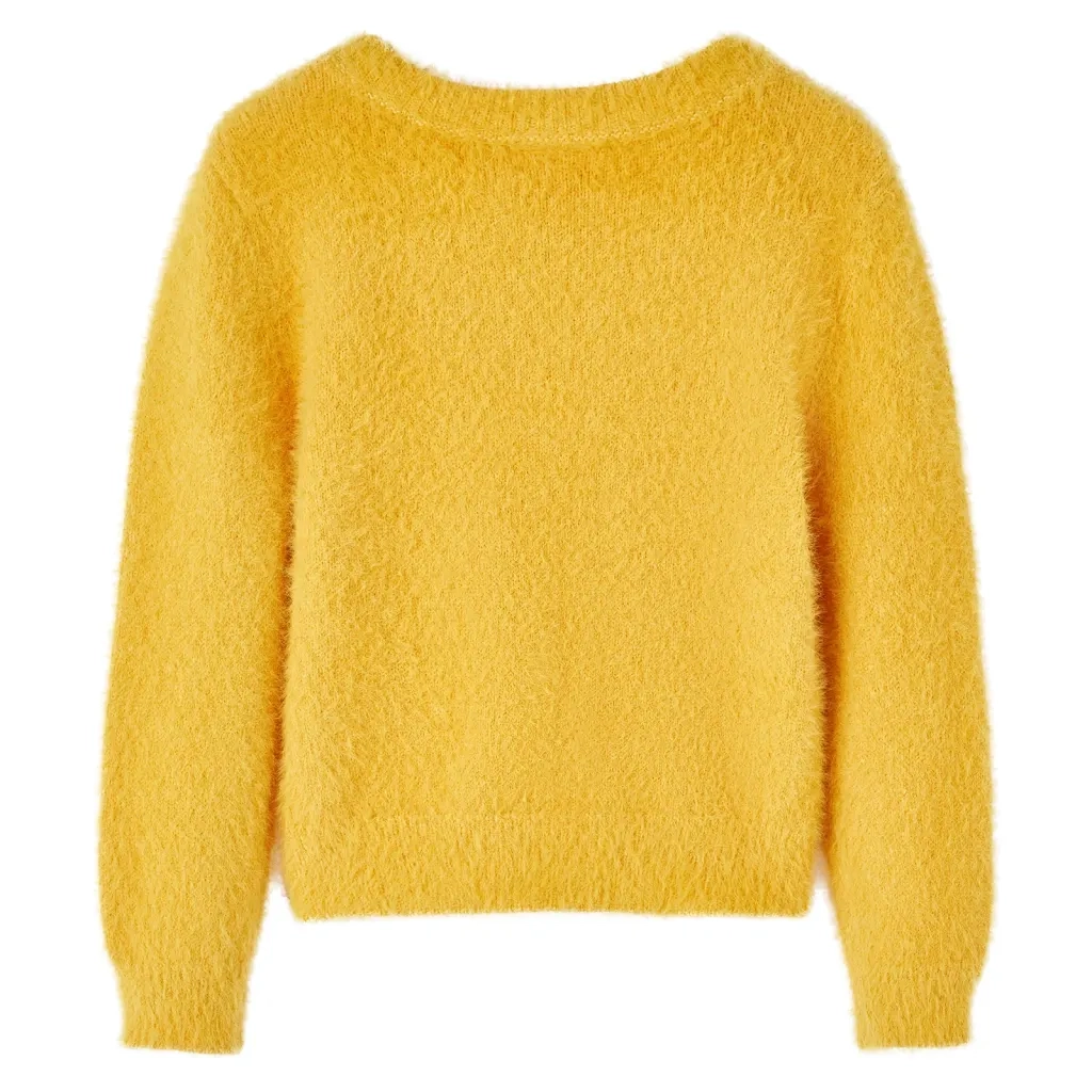 Maglione per Bambini Lavorato a Maglia Ocra 128 14940