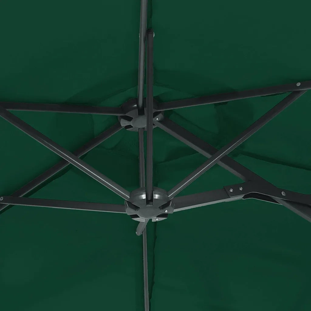 Ombrello | Parasolne a Doppia Testa con LED Verde 316x145 cm
