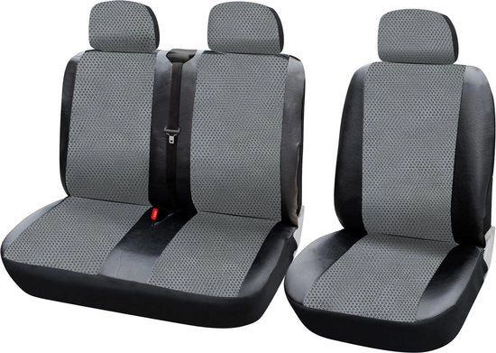 1+2 sedili per autotrasportatori - Poliestere - Doppia imbottitura - Facile manutenzione - Dimensioni universali - Spessore di rivestimento della schiena extra spesso