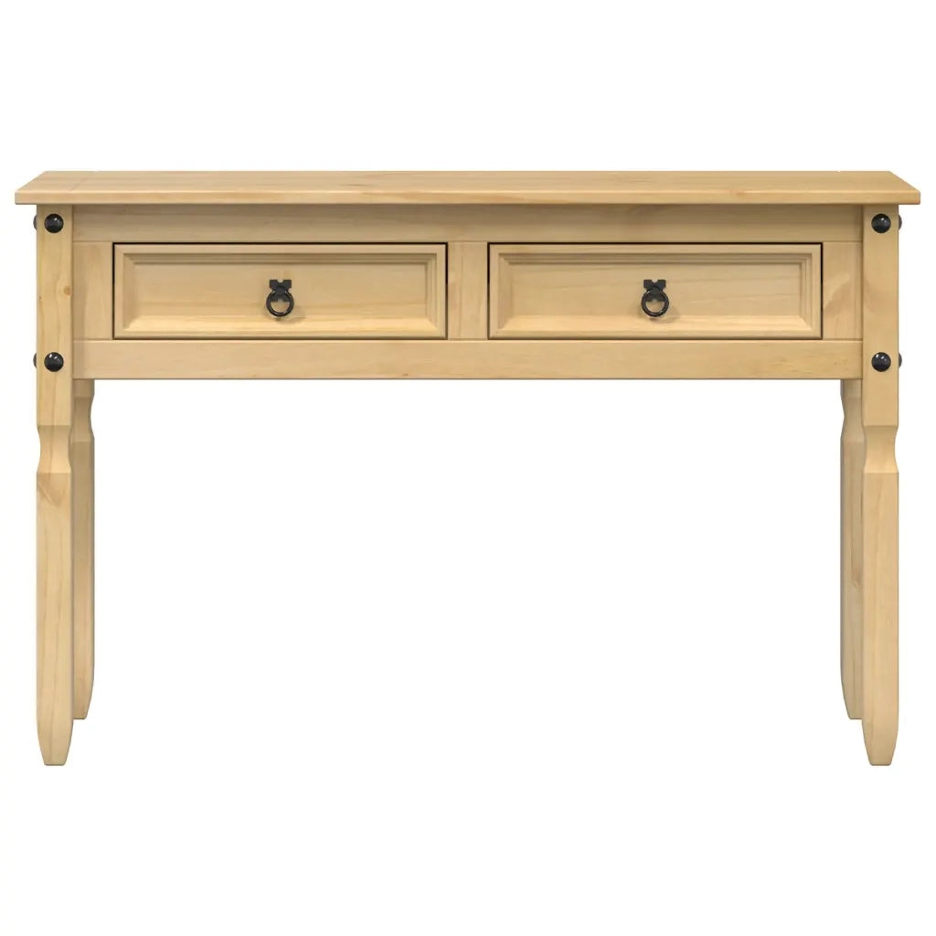 Tavolino Consolle Corona 115x46x73 cm in Legno Massello di Pino 4005665