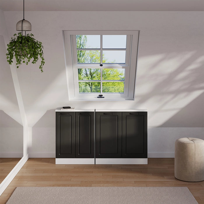 Vicco Set di mobili sottotetto Antracite casa di campagna/bianco Set di 2