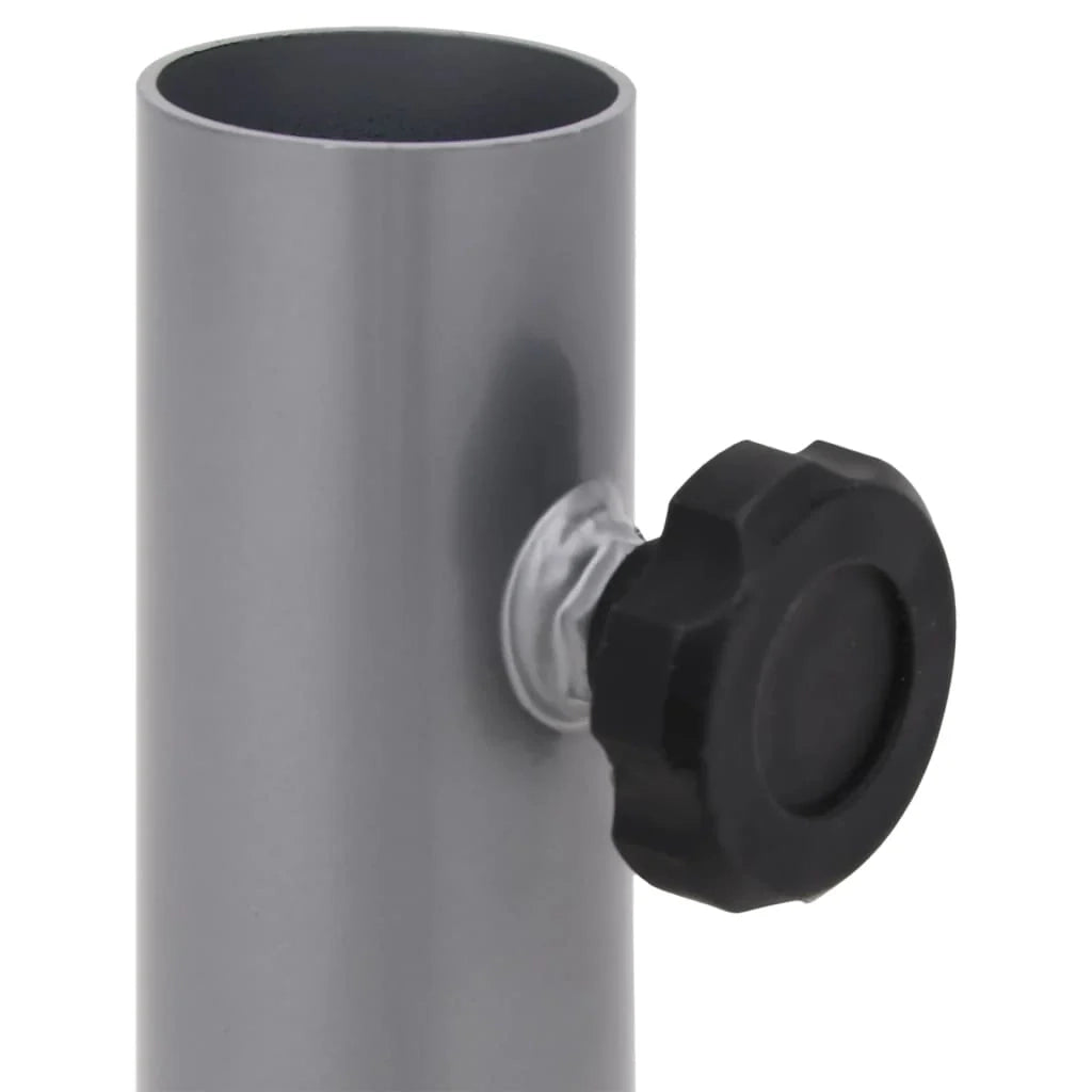Base per ombrellone di design compatta e portatile per patio 9,5 x 9,5 x 30 cm acciaio argentato 02_0056362