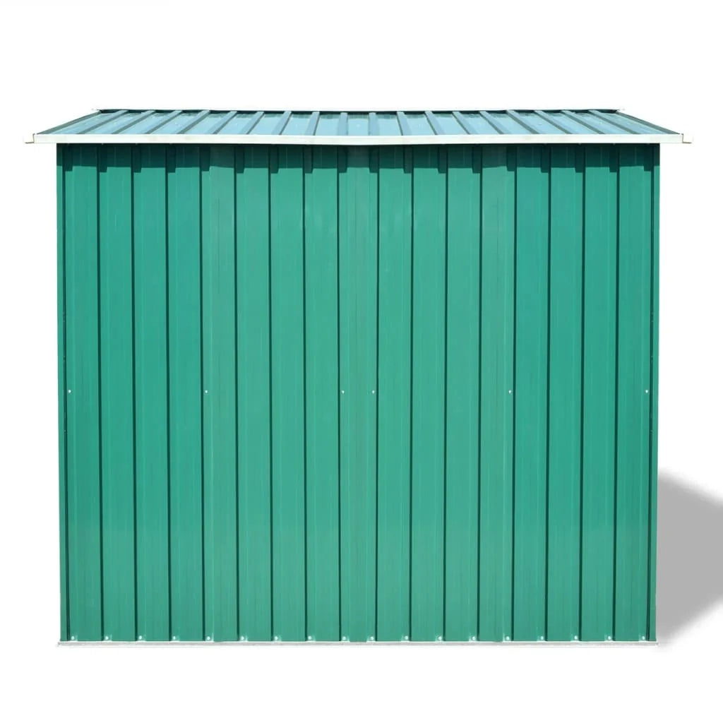 Casetta da giardino cabina ripostiglio capanno da esterno capanno per attrezzi metallo robusto 257 x 205 x 178 cm verde 02_0022391