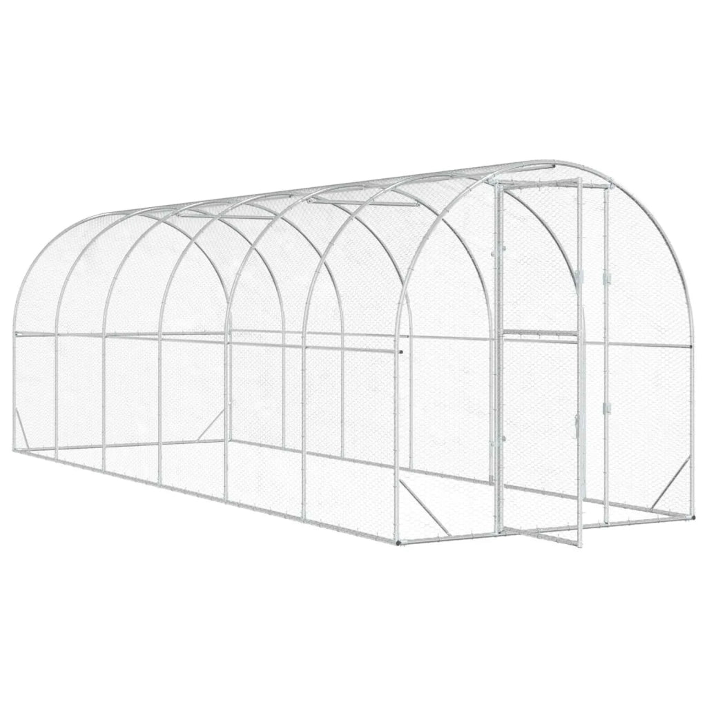 Pollaio Argento 600 x 200 x 200 cm Acciaio zincato 3434677