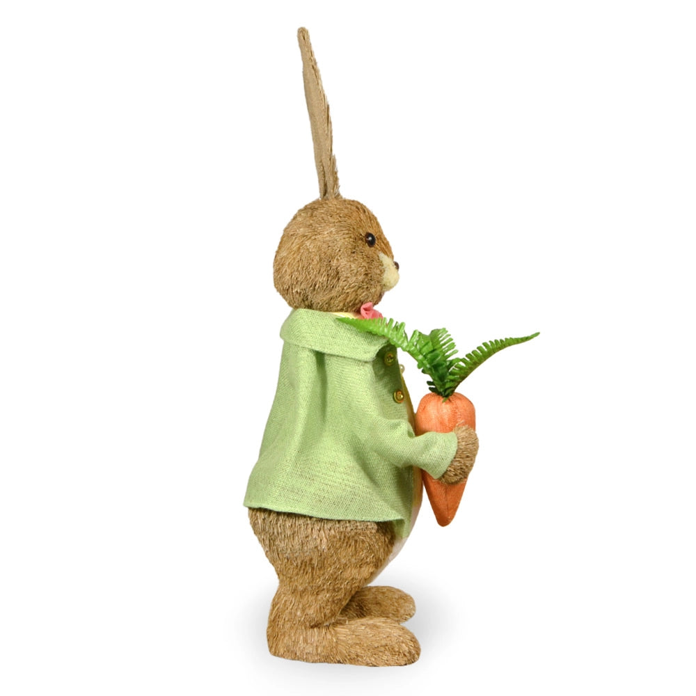 Coniglio di campagna Grande con Vestito e Carota h 80 cm