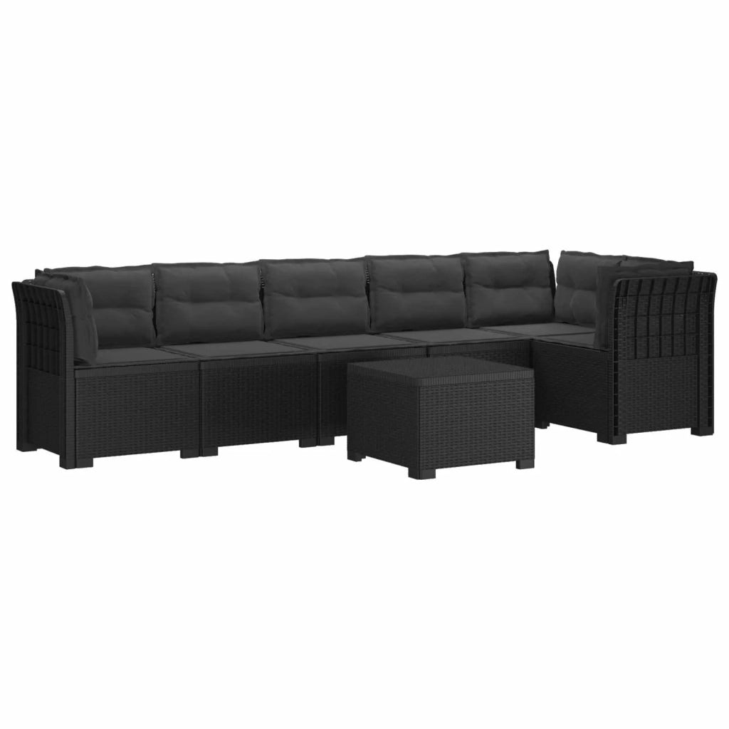 Divano da Giardino 6 Posti con Cuscini Aspetto Rattan PP 3444123