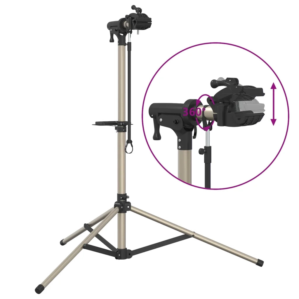 Supporto per Riparazione Bici Regolabile 120-165 cm Alluminio CFW2830837
