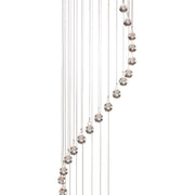 Sospensione Contemporanea Corrider Acciaio Cromo Vetro 1 Luce Gu10