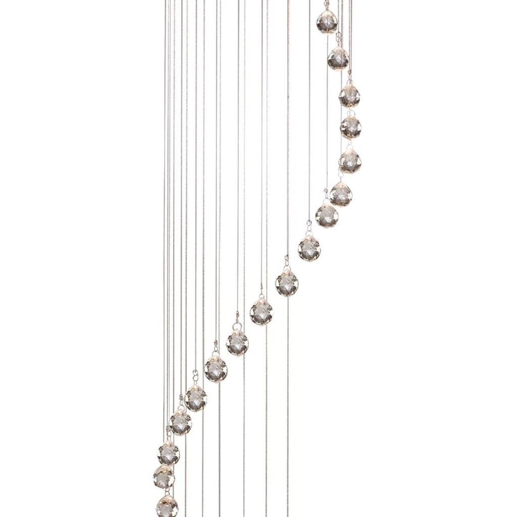 Sospensione Contemporanea Corrider Acciaio Cromo Vetro 1 Luce Gu10
