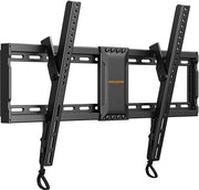 Sostegno per parete TV, gancio per TV inclinabile per schermi da 37 a 82 pollici LED/LCD/OLED/Plasma, massimo VESA 600 x 400 mm, capacità di sollevamento 60 kg, con cavi di trazione regolabili