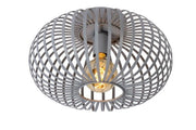Plafoniera Lucide Manuela grigia metallo Ø40 E27 60W