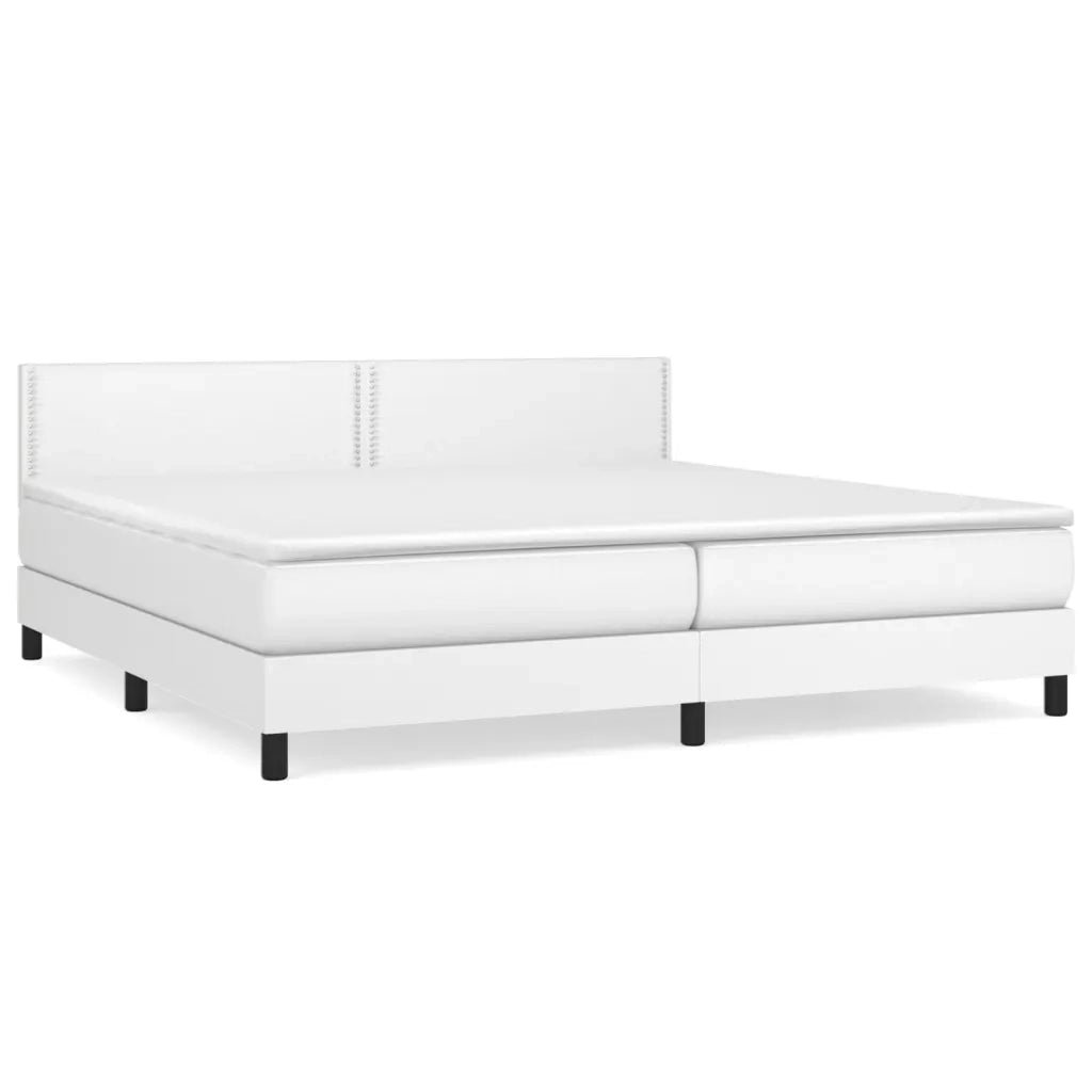 Giroletto a Molle con Materasso Bianco 200x200cm in Similpelle cod mxl 61278