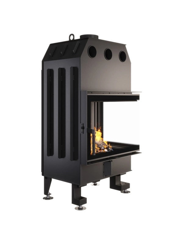 Caminetto ad angolo Inserto Apertura destra Nero Energy 65x50x47 (14,5 kW) ECO