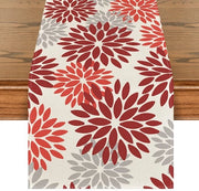 Fiori di Dahlia in Rame, Decorazione per Tavola da Natale e Festa, 40x140 cm