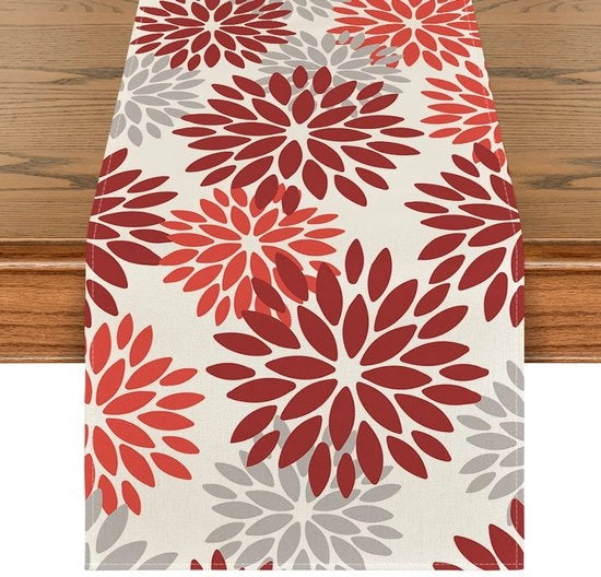 Fiori di Dahlia in Rame, Decorazione per Tavola da Natale e Festa, 40x140 cm