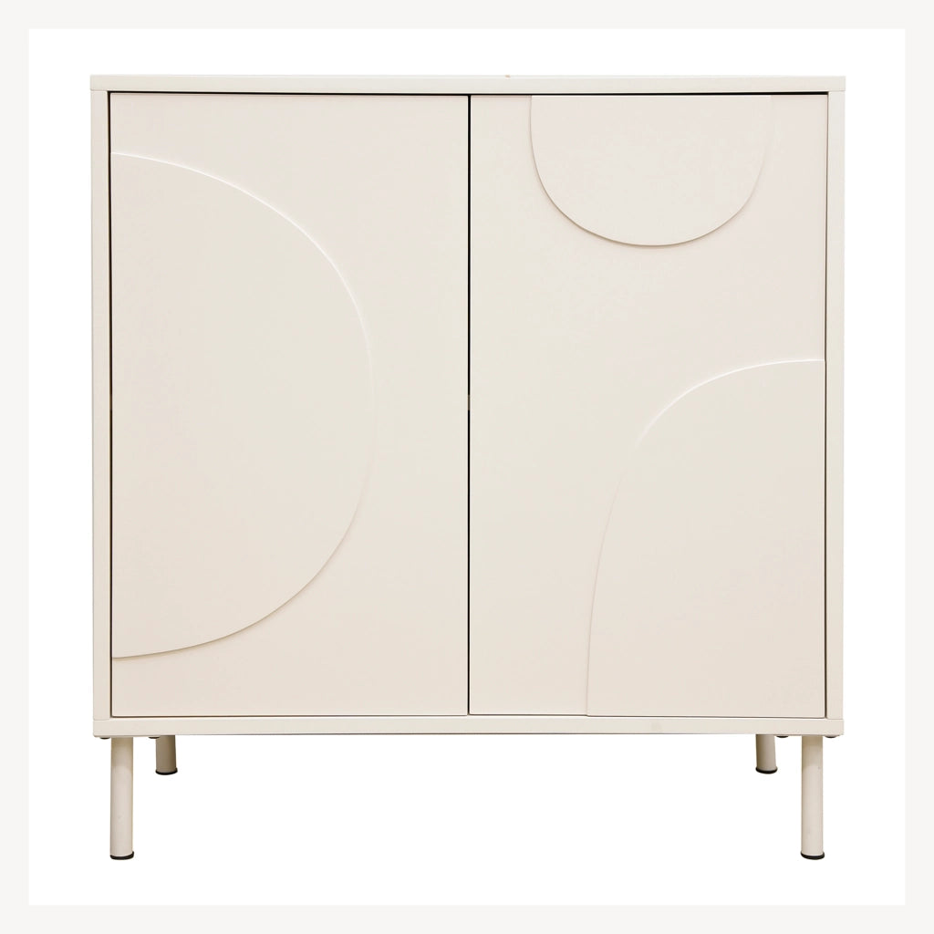 Credenza Holea Comò a 2 Ante 75 x 70 x 34 cm - Beige [en.casa]
