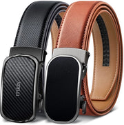 Raccorda automatico per uomini, cinghia in pelle con grilletto senza fori, cinghia 35mm per uomini abbigliamento formale, dimensione regolabile
