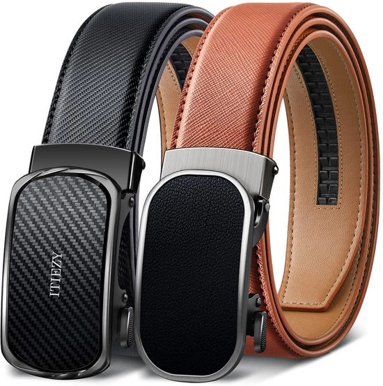 Raccorda automatico per uomini, cinghia in pelle con grilletto senza fori, cinghia 35mm per uomini abbigliamento formale, dimensione regolabile