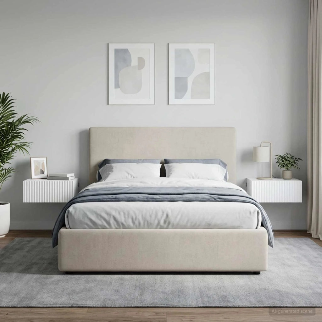 Mobiletto da notte a muro 2 pcs Bianco 49 x 34,5 x 20 cm 898446