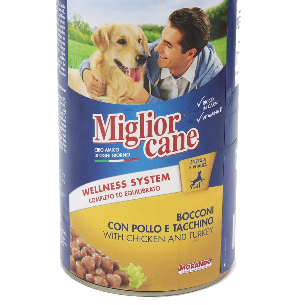 MIGLIOR CANE BOCCONCINI DI POLLO E TACCHINO 12 CONFEZIONI DA 1250 GR CIASCUNA
