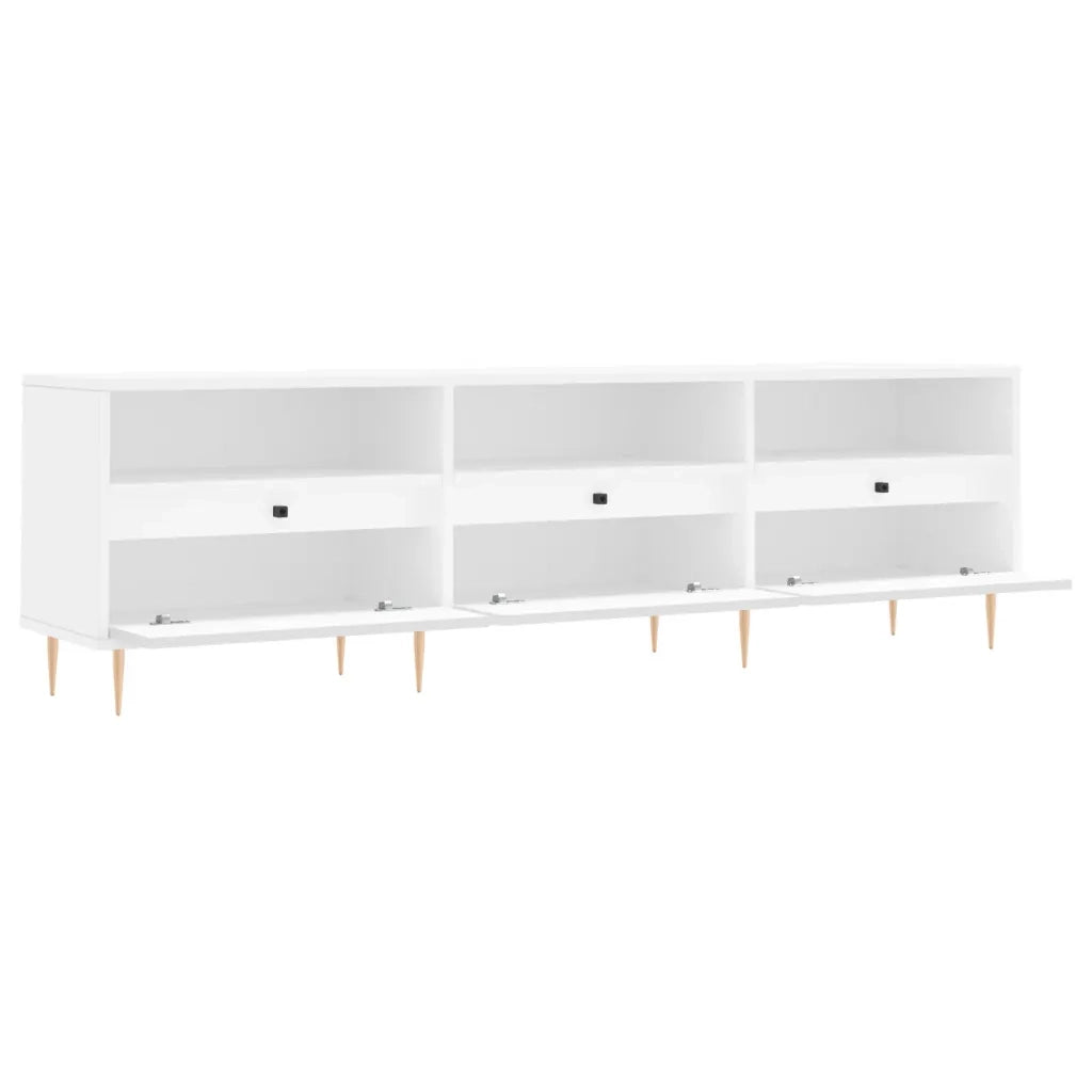 Mobile Porta TV Bianco 150x30x44,5 cm in Legno Multistrato 831268