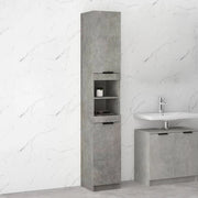 Mobile a Colonna Armadietto Salvaspazio da Bagno 4 Ripiani Interni 2 Ante H188cm