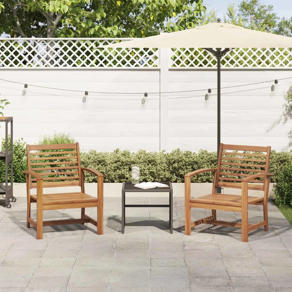 Sedia da esterno-Sedia da patio 2 Pezzo Marrone 65 x 60 x 76,5 cm Legno di teak solido