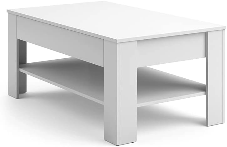 Tavolino Milan, Sonoma, 92.2 x 65 cm, con vano portaoggetti per riporre riviste e telecomandi
