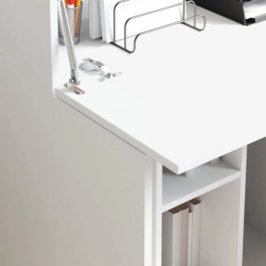 Scrivania | Tavolo da Ufficio Bianco 71,5 x 31,5 x 106,5 cm Legno multistrato