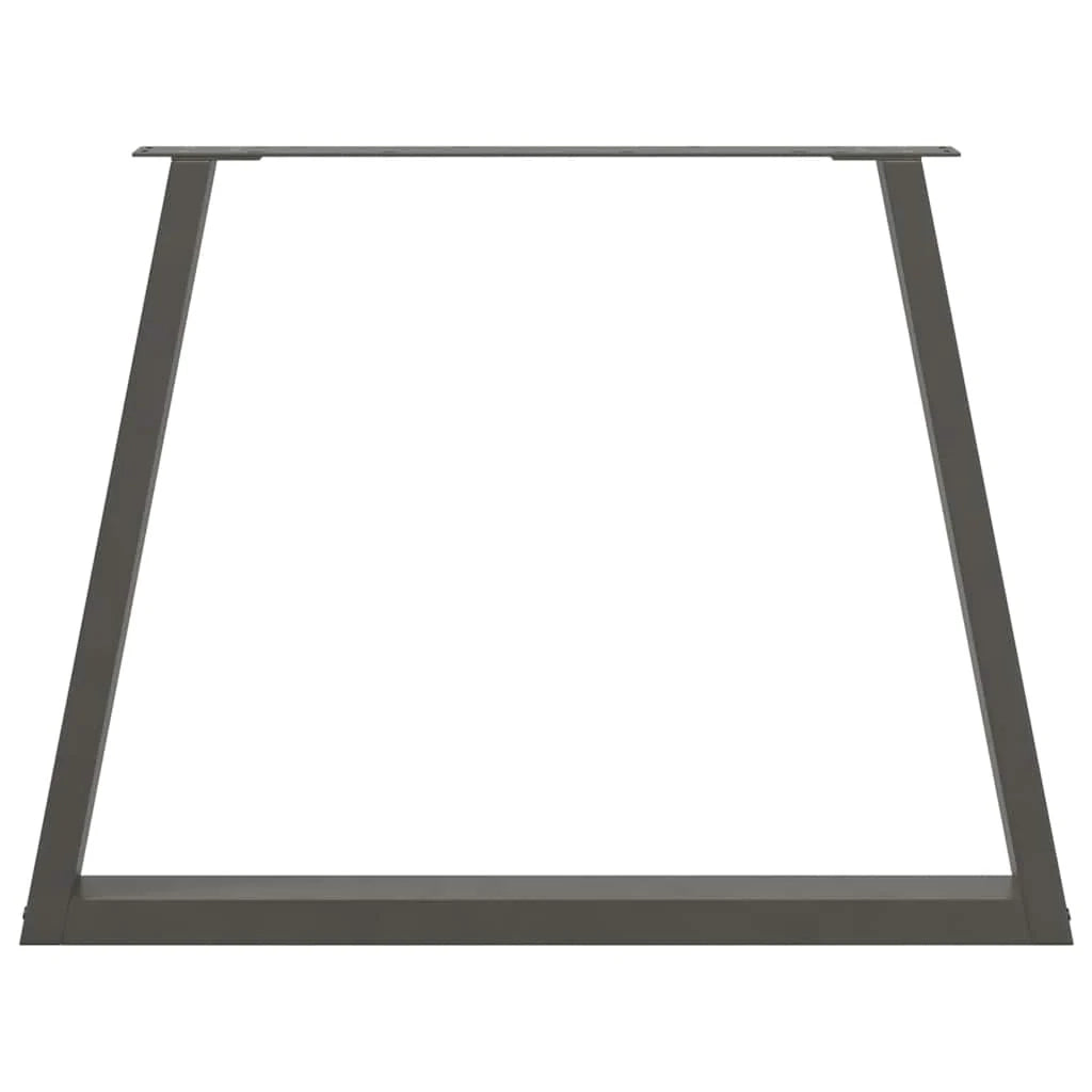 Set di 3 gambe per tavolo da pranzo a forma di V 100 x 72-73 cm stabilità rinforzata design moderno in acciaio antracite 02_0056886