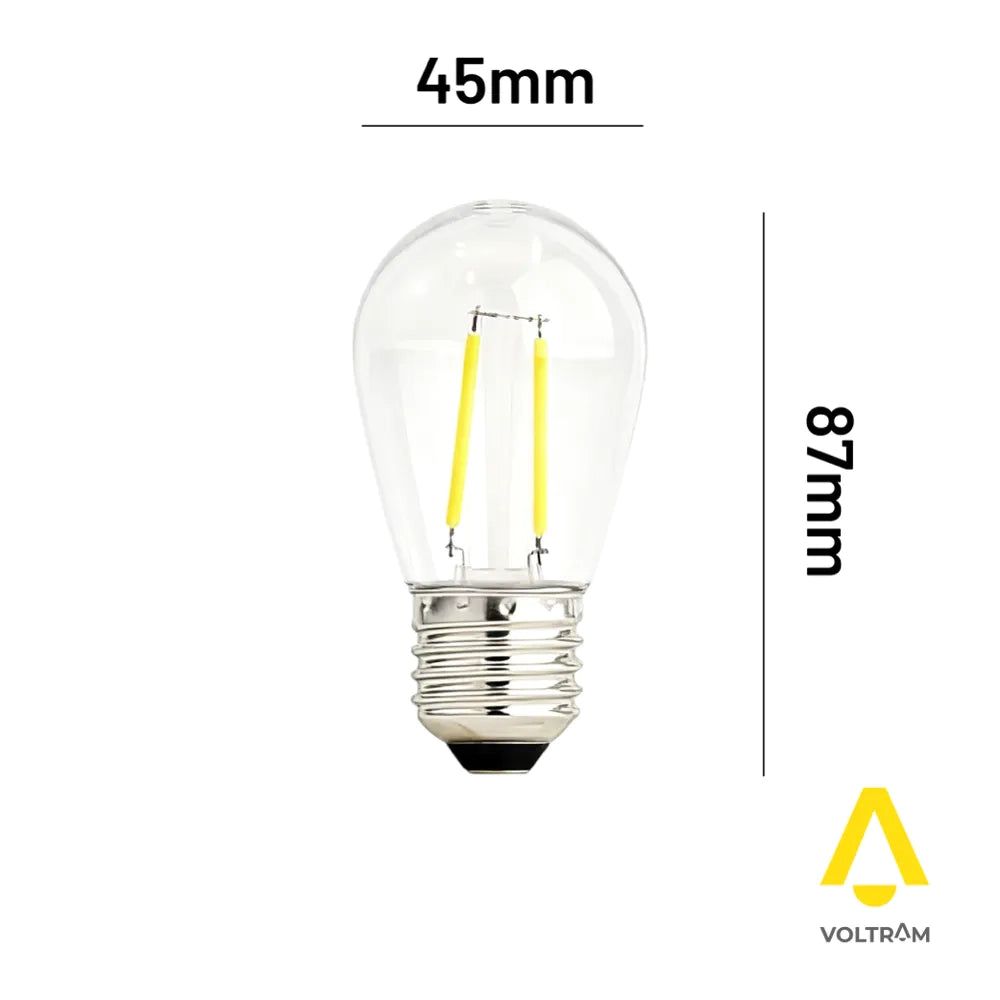 Lampadina LED E27 2W S14 150LM bianco caldo 2700K