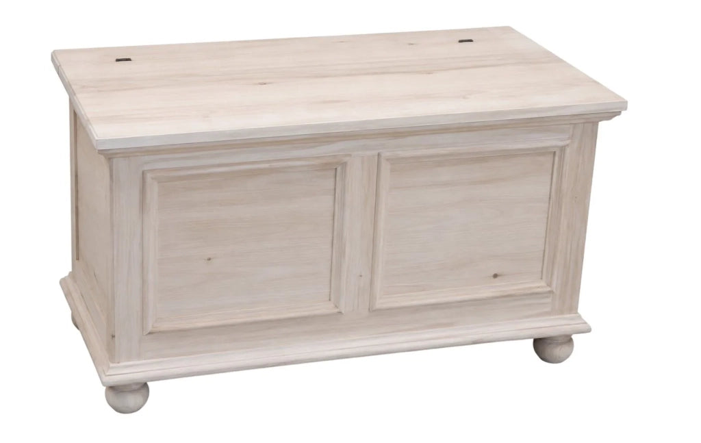 Cassapanca arte povera in legno grezza 100x44x51 - Mobili 2G