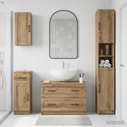 Set di Mobili da Bagno da 4 Pezzi UTRECHT Rovere Artigianale 3417980