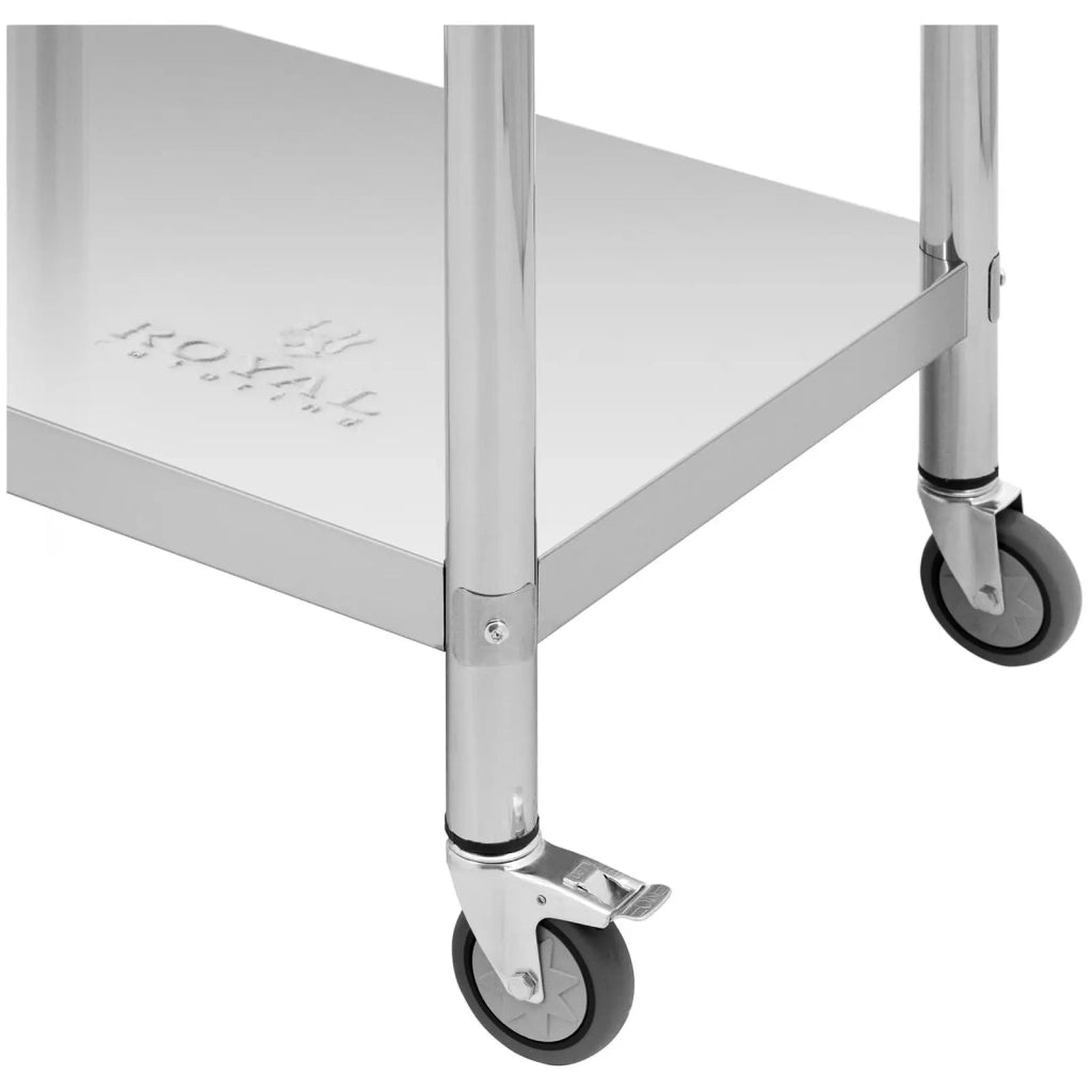 Tavolo da lavoro professionale da cucina Premium 60 x 80 cm 135 kg paraschizzi in acciaio inox 14_0010028