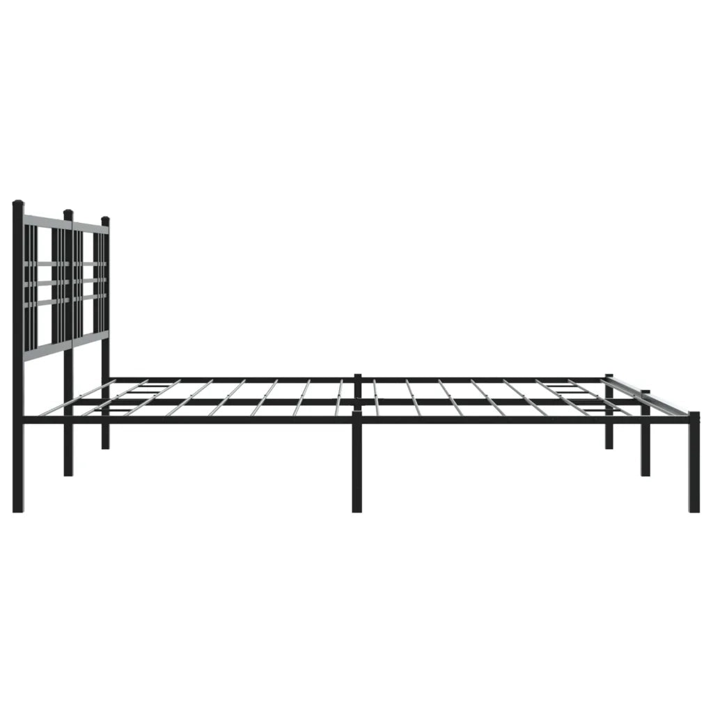 vidaXL Giroletto con Testiera in Metallo Nero 183x213 cm