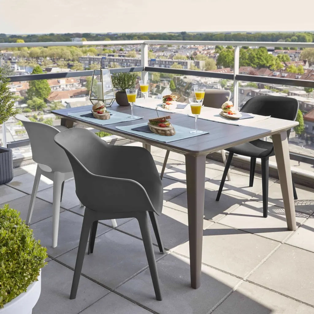 Keter Sedie da Giardino Akola 2 pz Cappuccino 422805