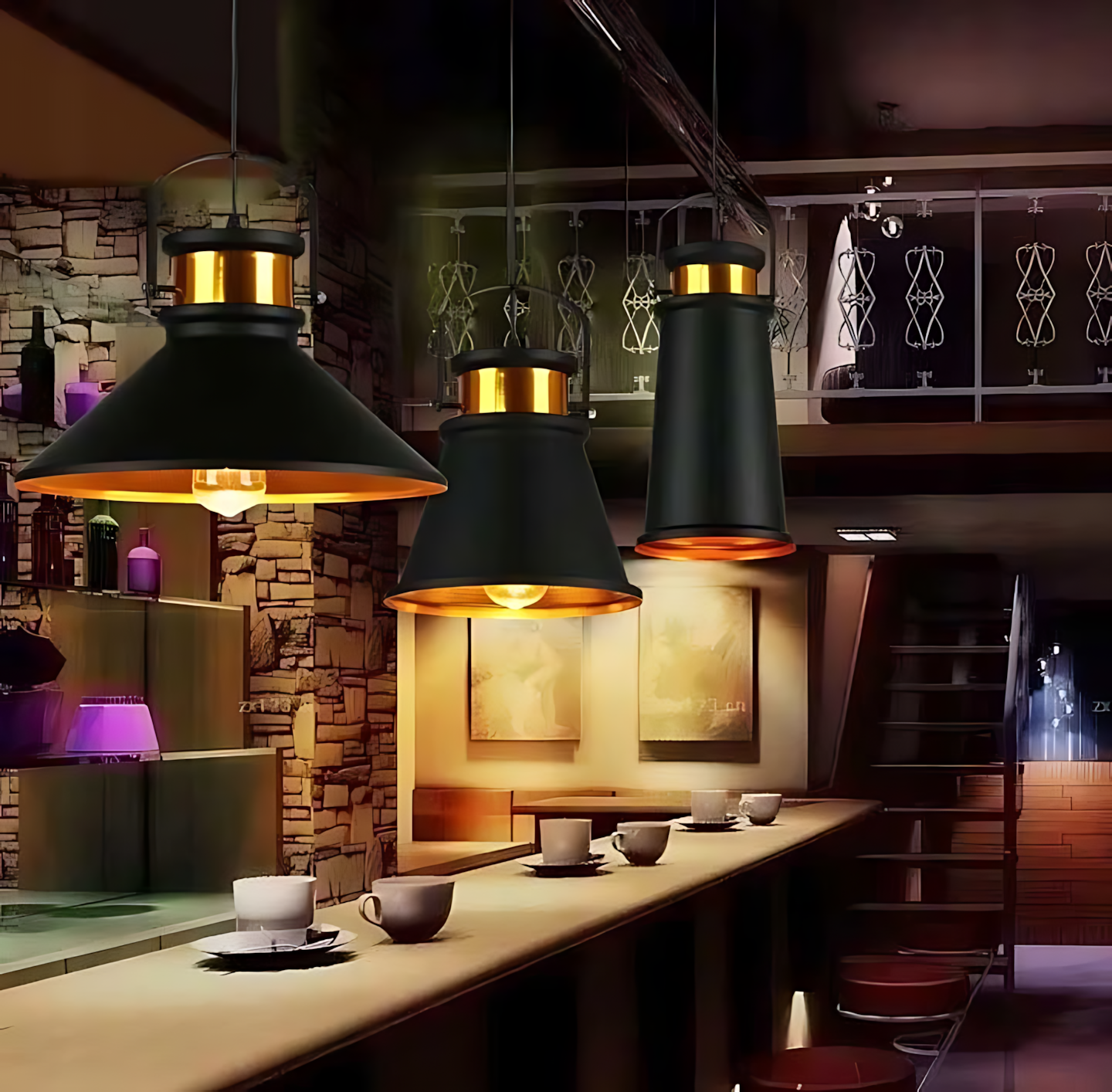 Lampada Da Soffitto Asti A Nero/oro